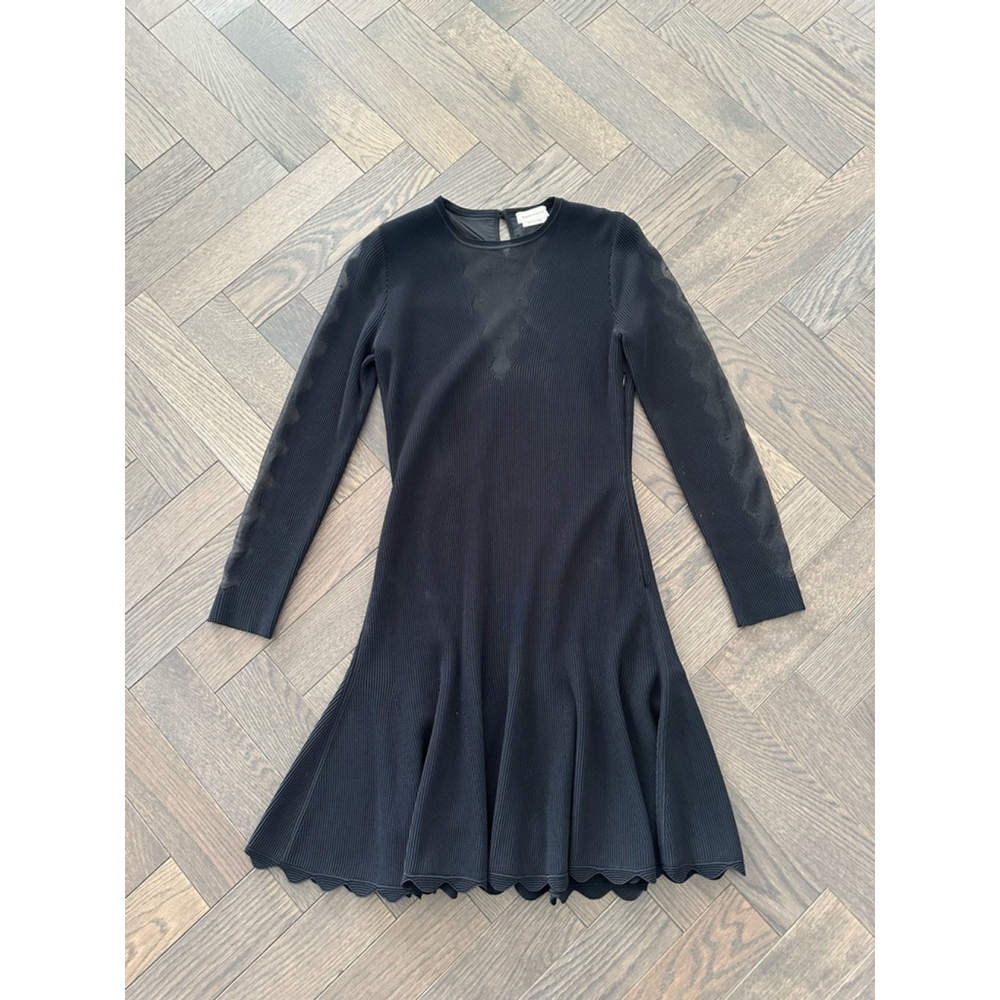 Women's Alexander McQueen Black Knit Dress Size M
